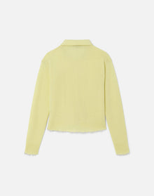 Womens | The Loose Polo Cardigan | Limeade
