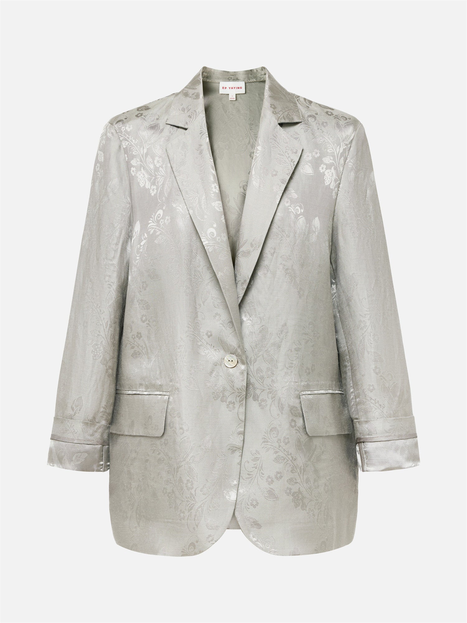 Linen Jacquard Jacket | Grey