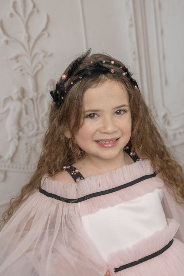 Kylie Feather Hair Sash | Black
