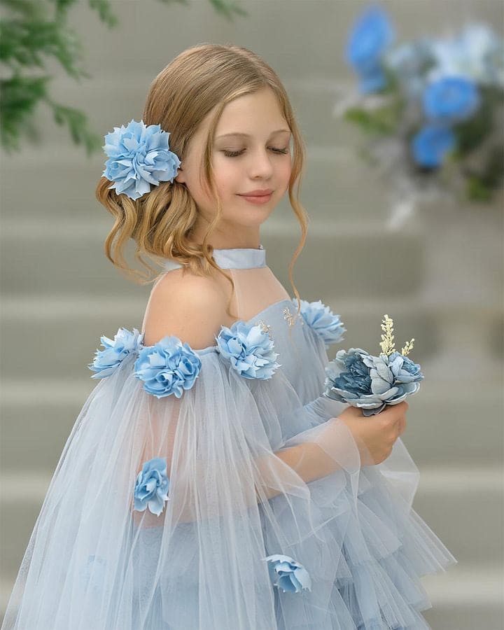 Baby Girls | Alaska Tulle Dress | Baby Blue