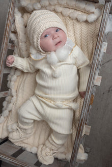 Baby Unisex | Organic Cotton Knit Bonnet | Oatmeal