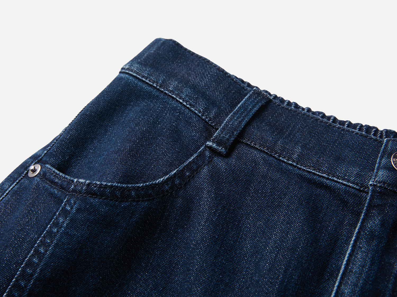 Straight Denim Skirt | Navy