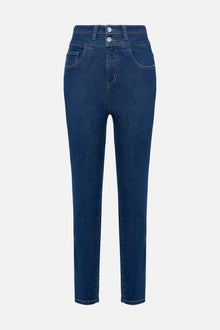 High-waisted Springy Pants | Blue