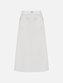 A-line Denim Skirt | White