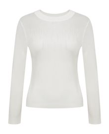 Classic Round-Neck Knitted Base Layer | White