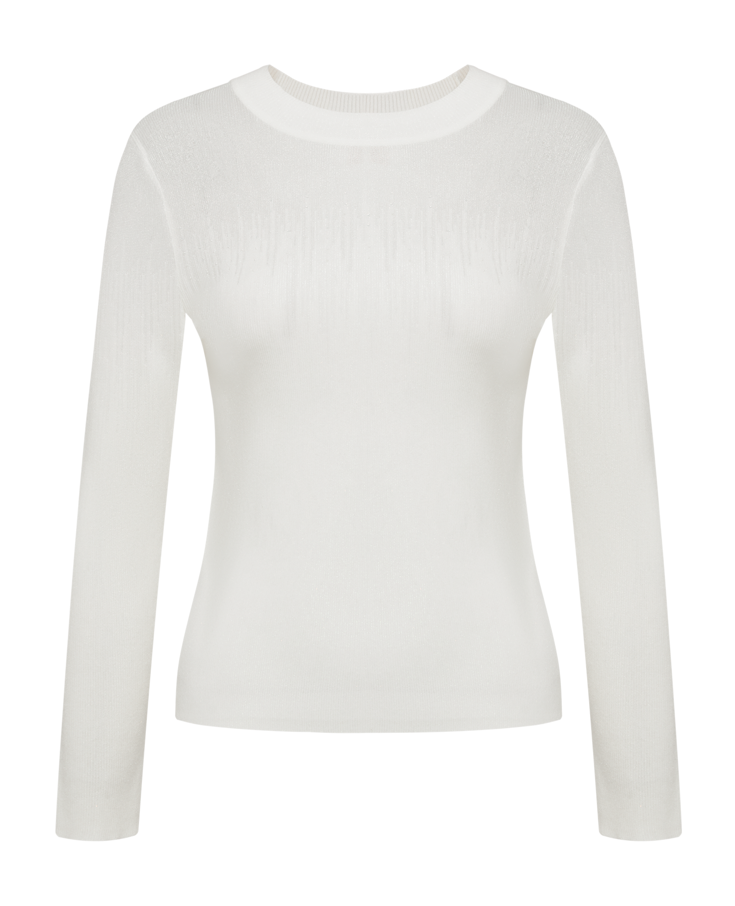 Classic Round-Neck Knitted Base Layer | White