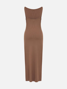 Suspenders Dress | Camel