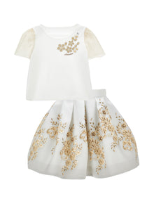 Girls | Mikado Set | Cream/Gold