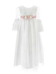 Girls | Seville Dress Tulle Polka Dots | Cream
