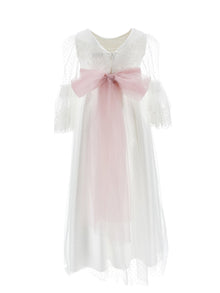 Girls | Seville Dress Tulle Polka Dots | Cream