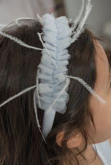 Skylar Tulle Ruffle Headband | Blue