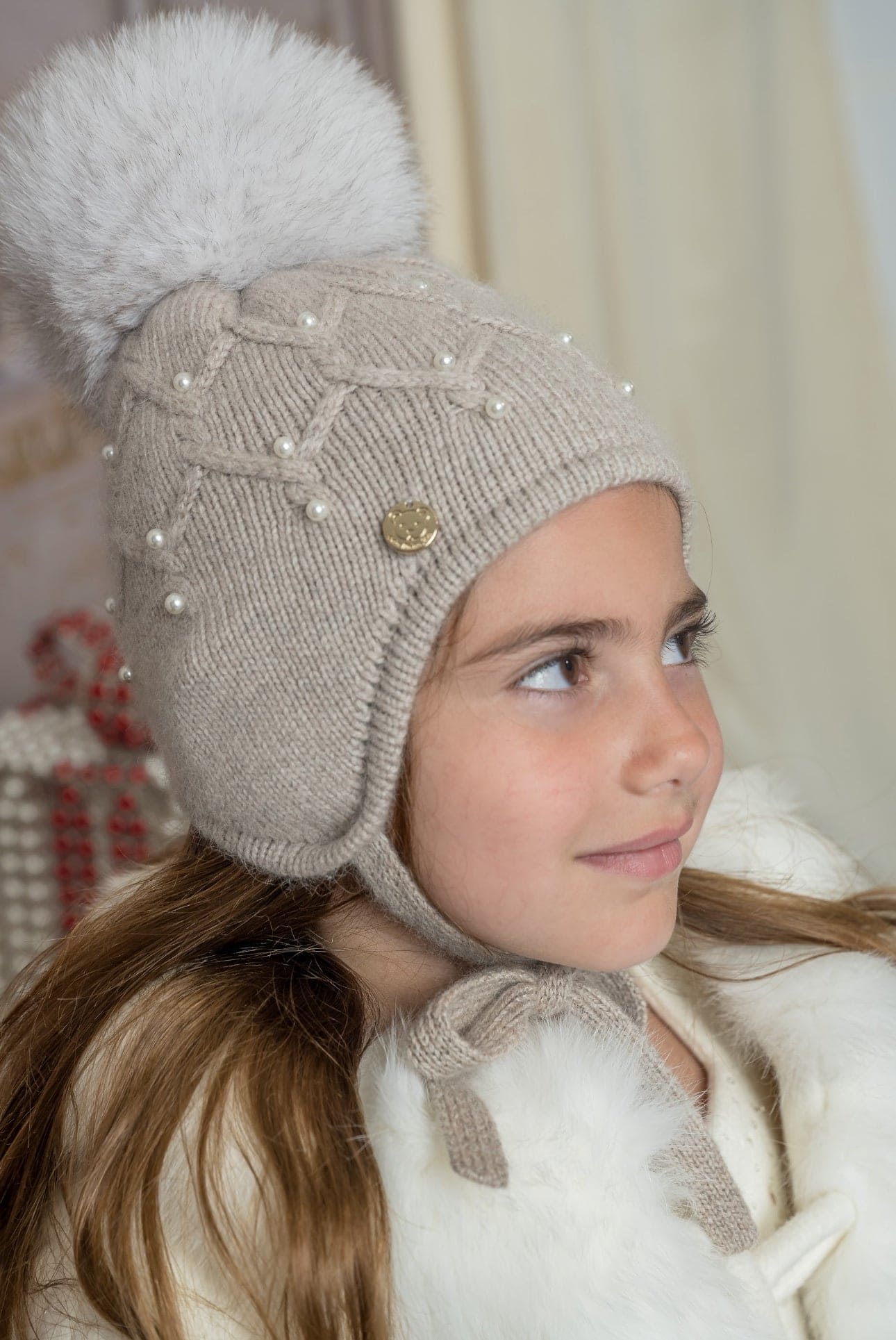 Baby Girls | Karenina Aviator Hat | Pearl