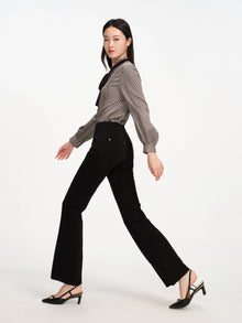 High Waist Flared legs Pants | Black