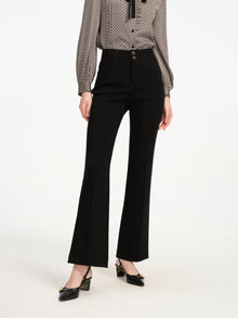 High Waist Flared legs Pants | Black