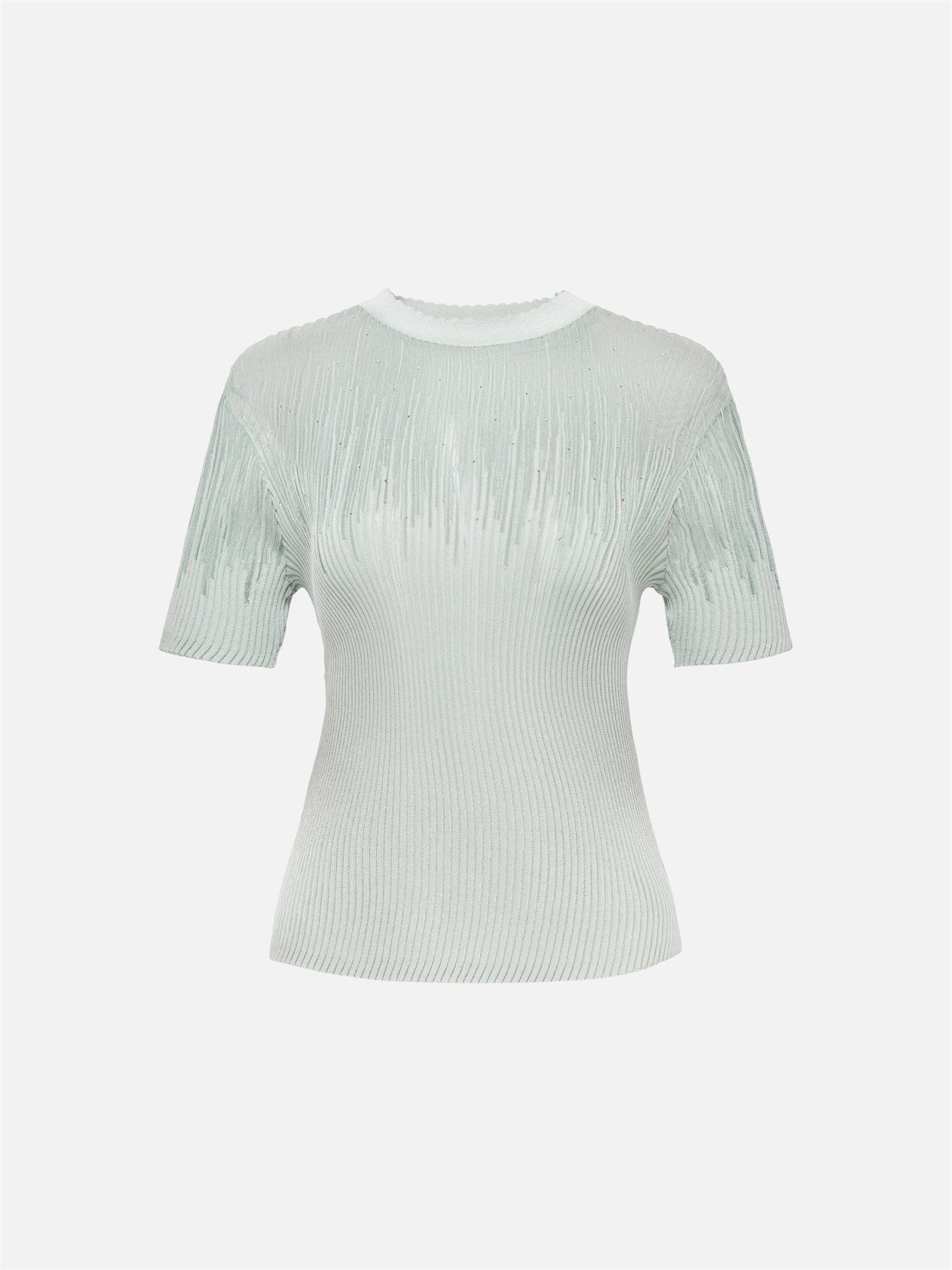 Acetate Rhinestone-Embellished Top | Green