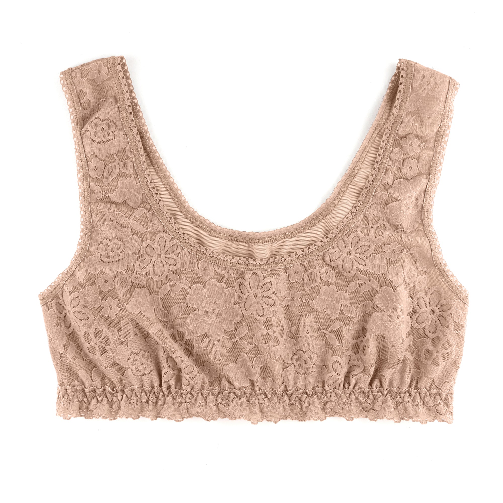 Daily Lace Lined Scoop Neck Bralette | Taupe