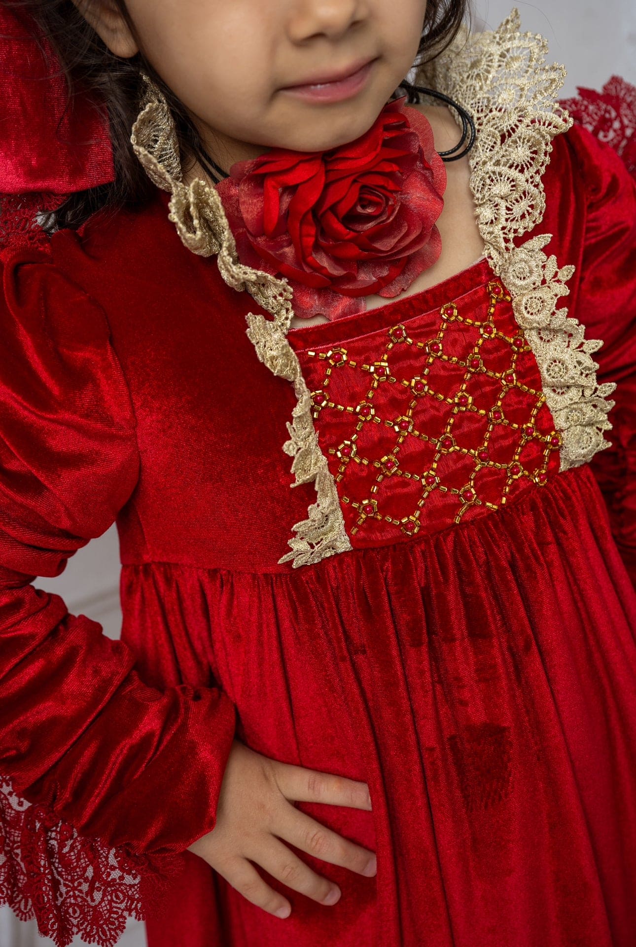 Baby Girls | Victoria Velvet Dress | Red