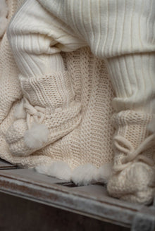 Organic Cotton Knit Booties | Oatmeal