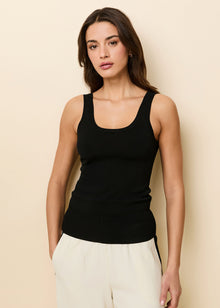 Nessa Tank Noir - Solid & Striped