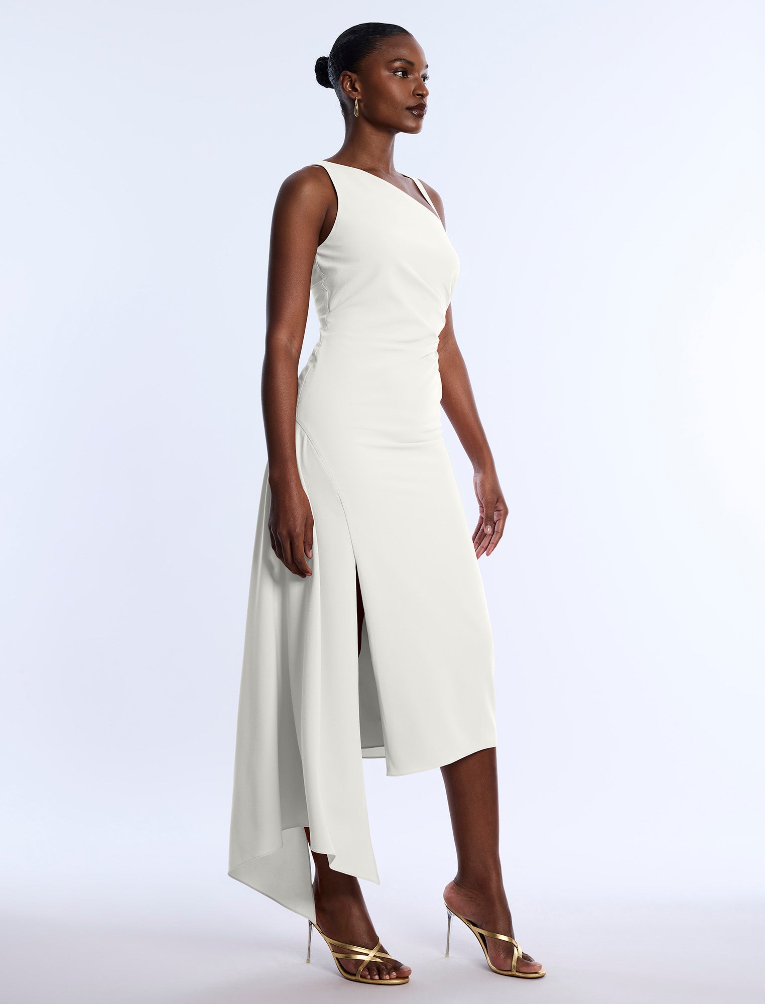 Slash Neck High Slit Dress | Jasmine