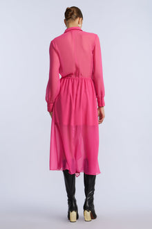 Solid Ruffle Dress | Fuchsia Purple