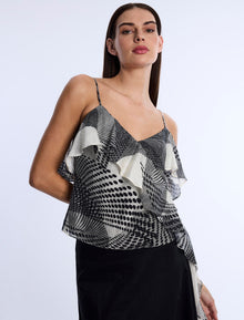 Printed Flounce Cami | Jasmine Abstract Wings