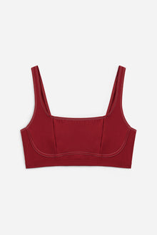 Kelly Underwire Bandeau Bikini Top | Crimson