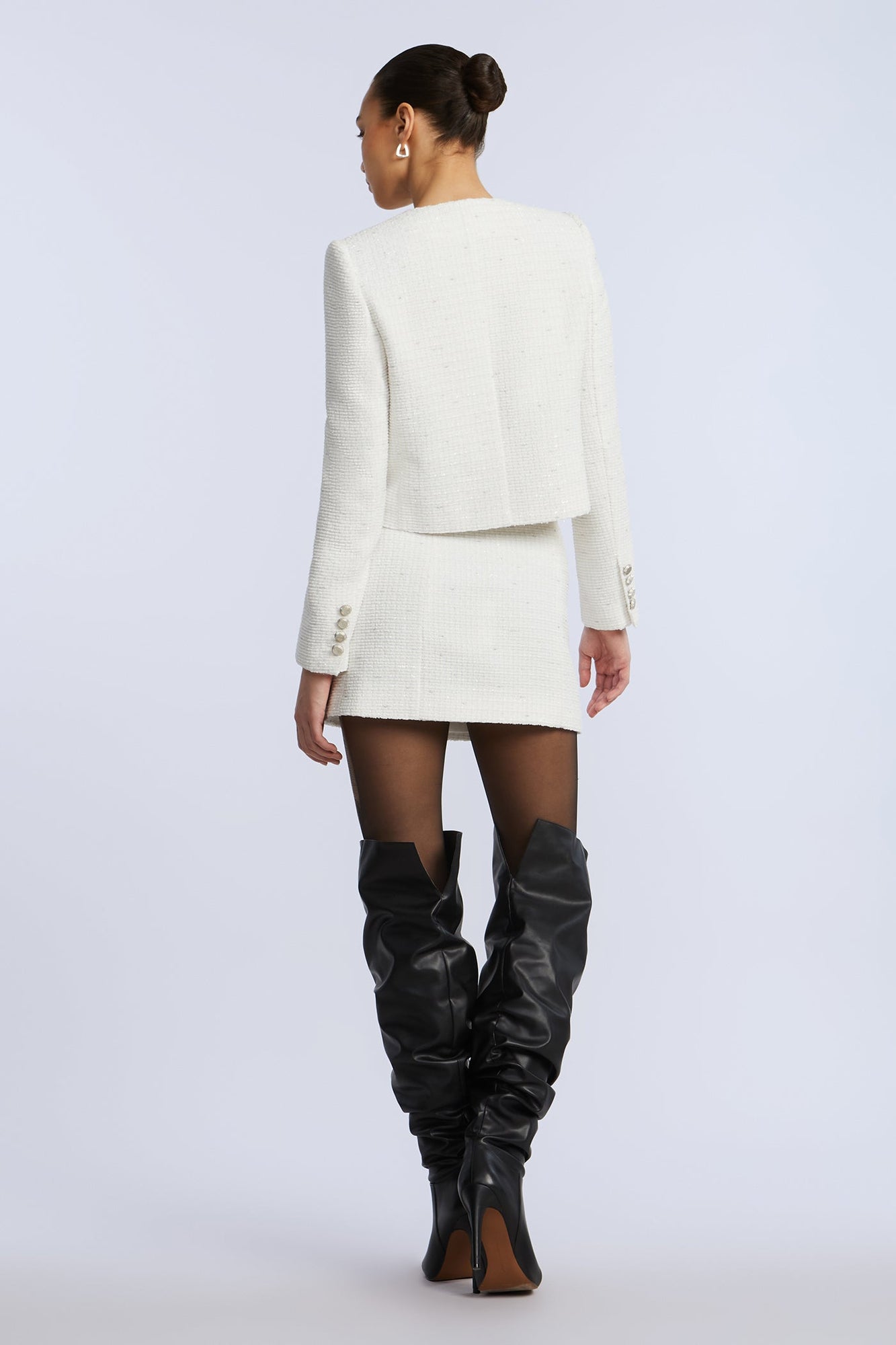 Tweed Chasseur Jacket | White