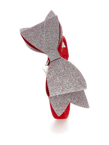 Girls | Lurex Bow Headband | Ruby