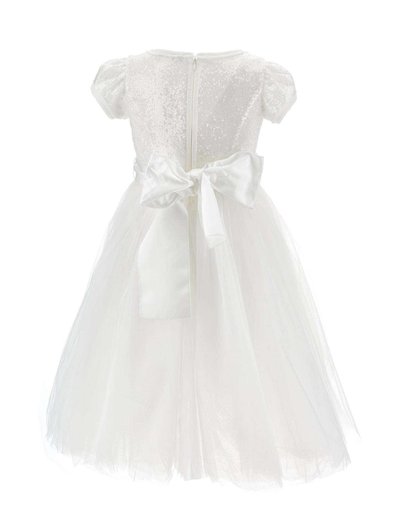 Girls | Light Tulle Sequin Dress | Cream