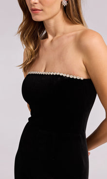 Riley Velvet Jumpsuit | Black