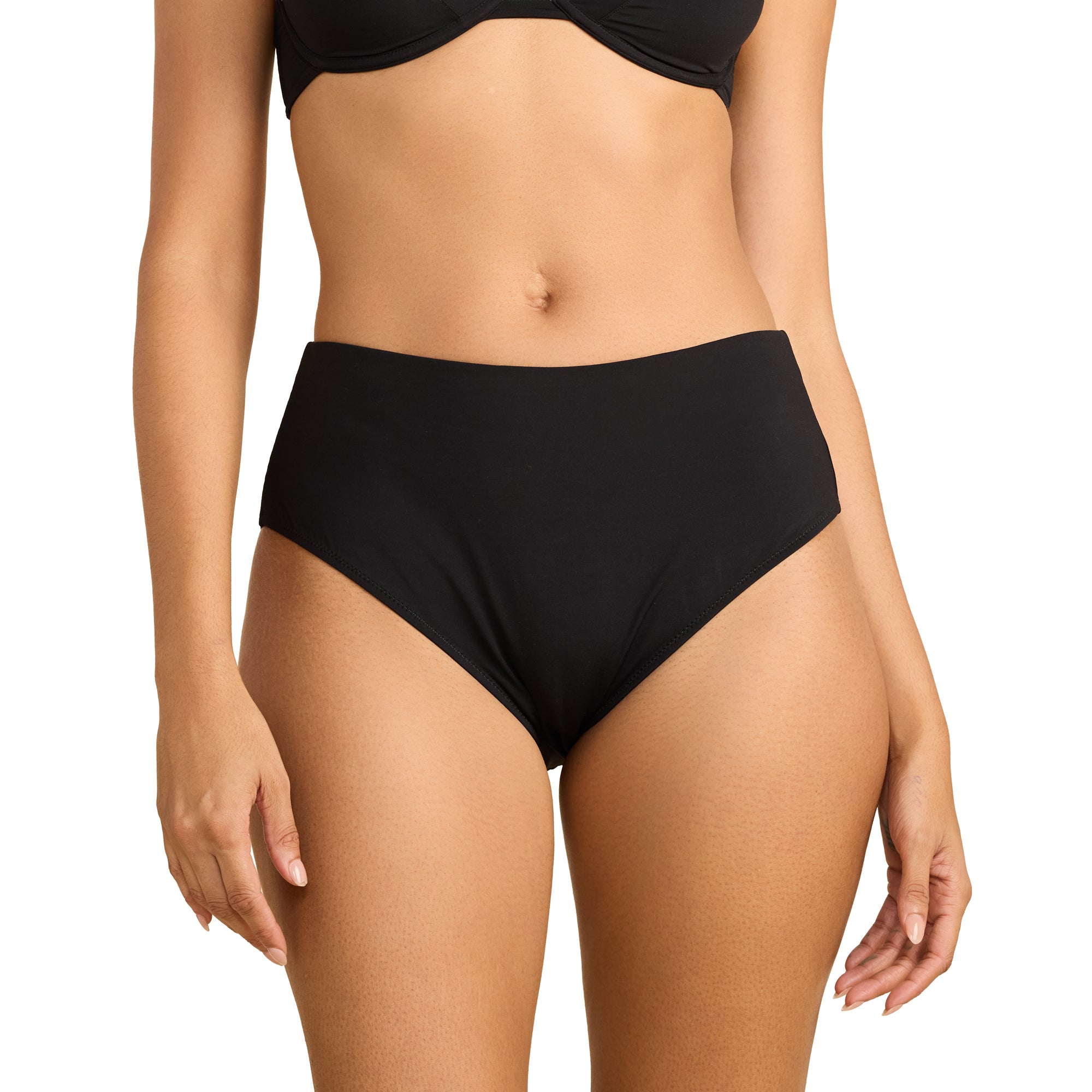 Swim High Rise Bottom | Black