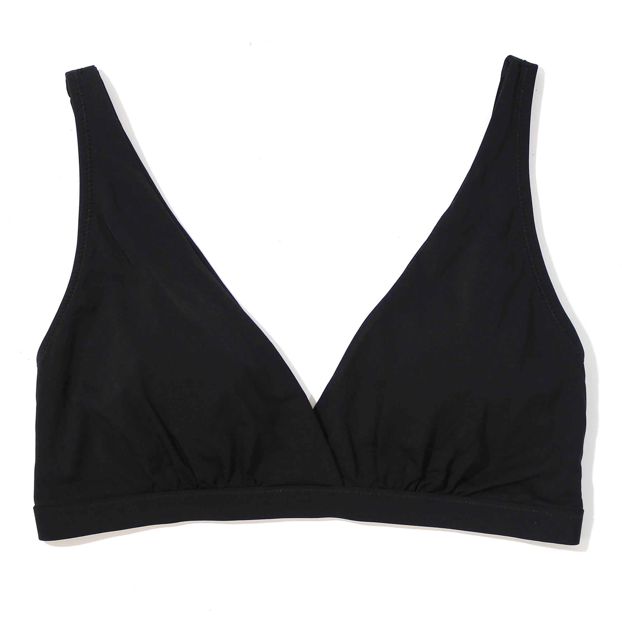 Swim Wrap Bikini Top | Black