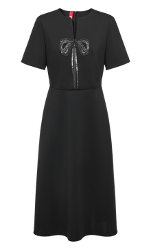 Wool Slim-Fit Dress | Black