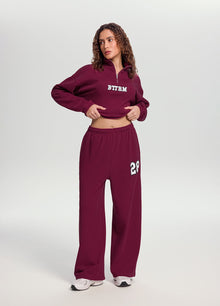 Better League Wide-Leg Sweatpants | Burgundy