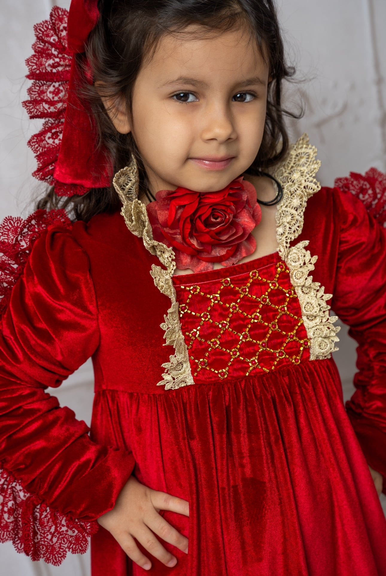 Baby Girls | Victoria Velvet Dress | Red