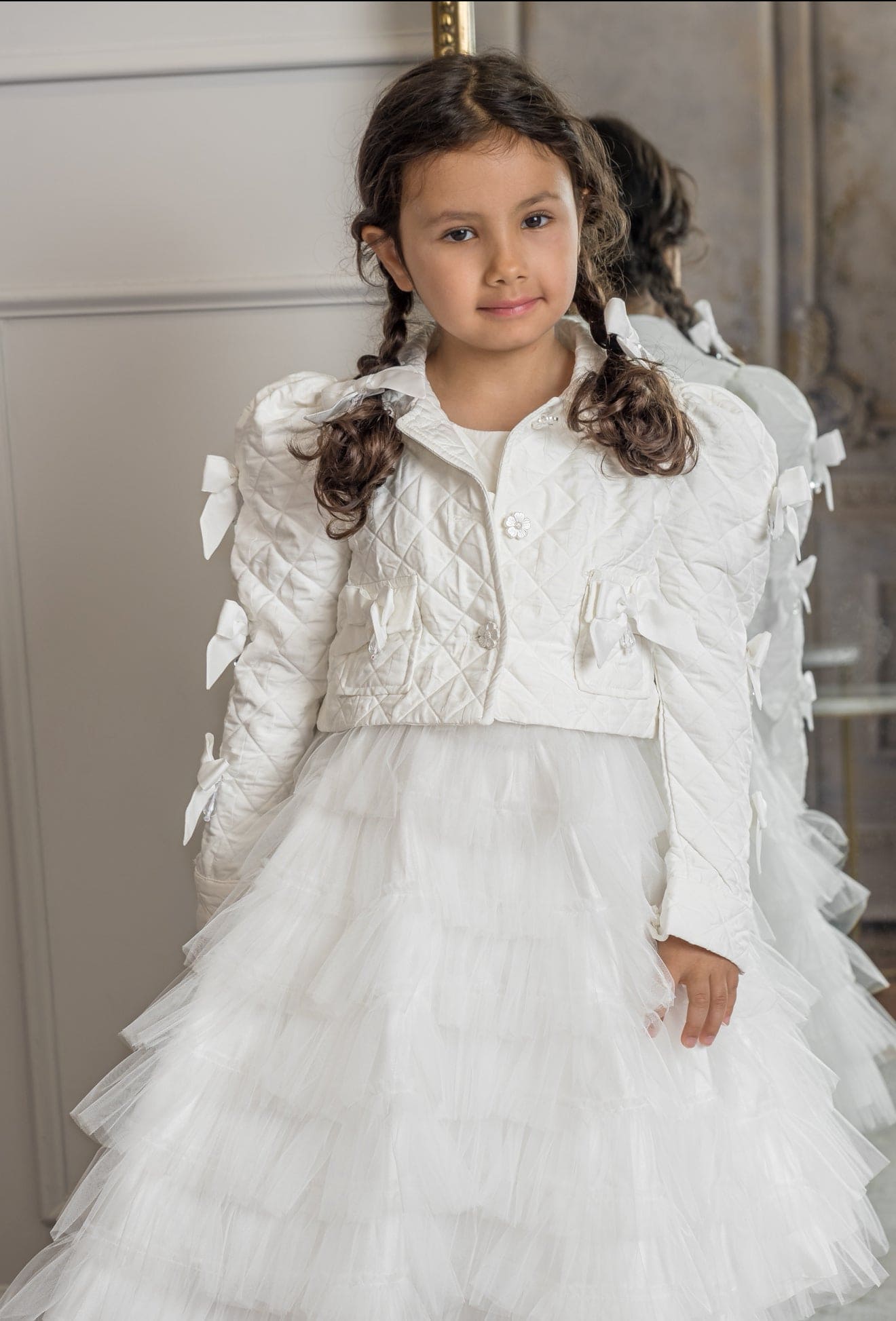 Baby Girls | Poppy Quilted Jacket | White
