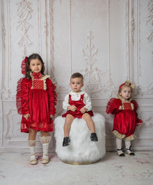 Baby Girls | Victoria Velvet Dress | Red