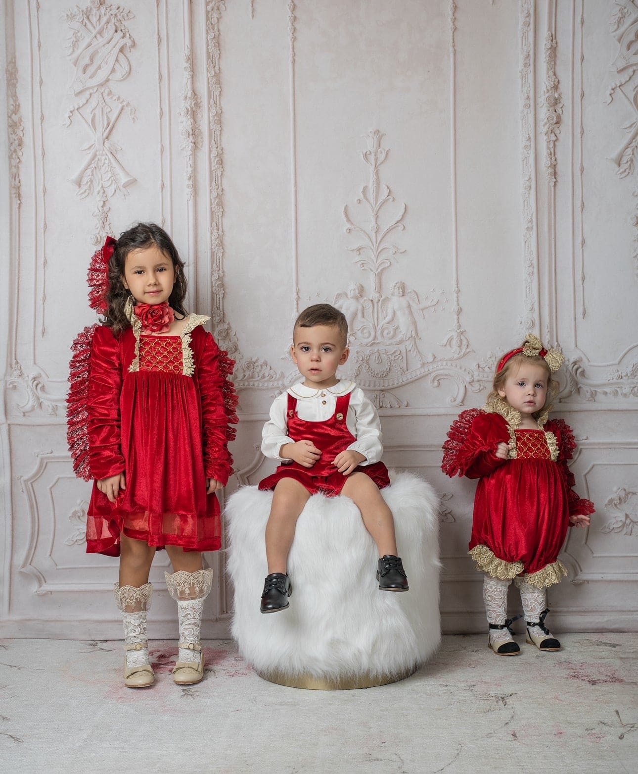 Baby Girls | Victoria Velvet Dress | Red