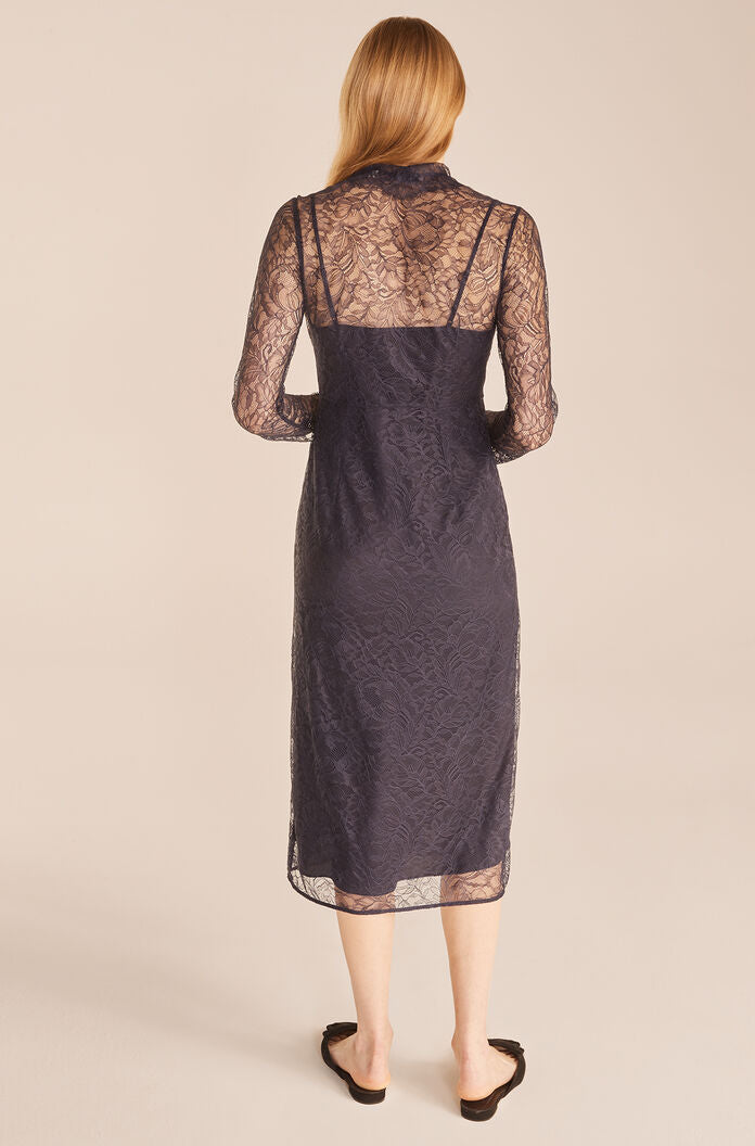 Lace Shirtdress | Navy