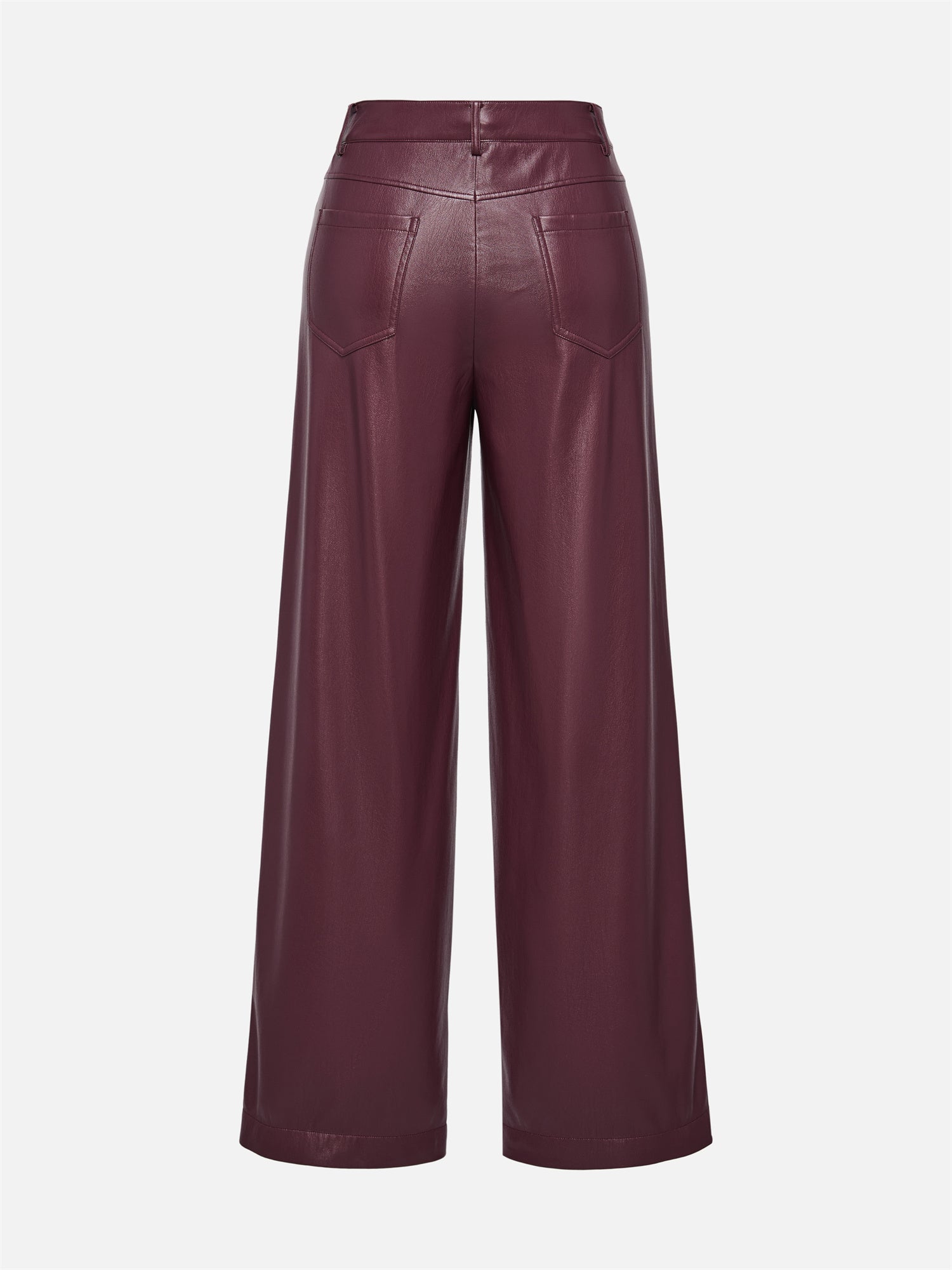 Faux Leather Pant | Wine Red