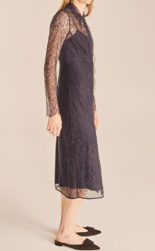 Lace Shirtdress | Navy