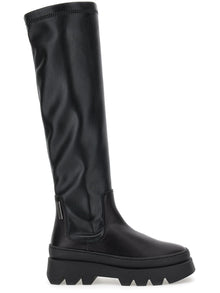 Girls | Nappa Knee-High Boots | Black