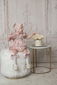 Baby Girls | Satin Ballerina Romper | Pink