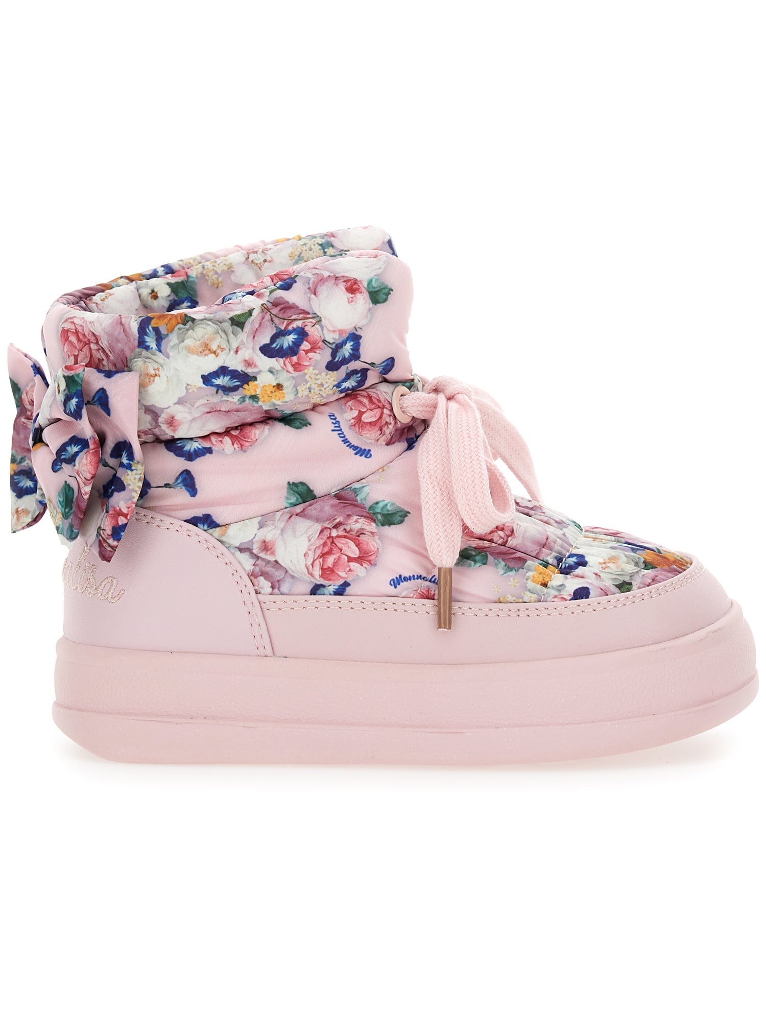 Girls | Padded Technical Fabric Ankle Boots | Onion/Multicolor