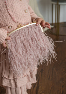 Feather Handbag | Dusty Pink