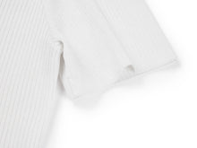 Short Sleeve Knit Top | White