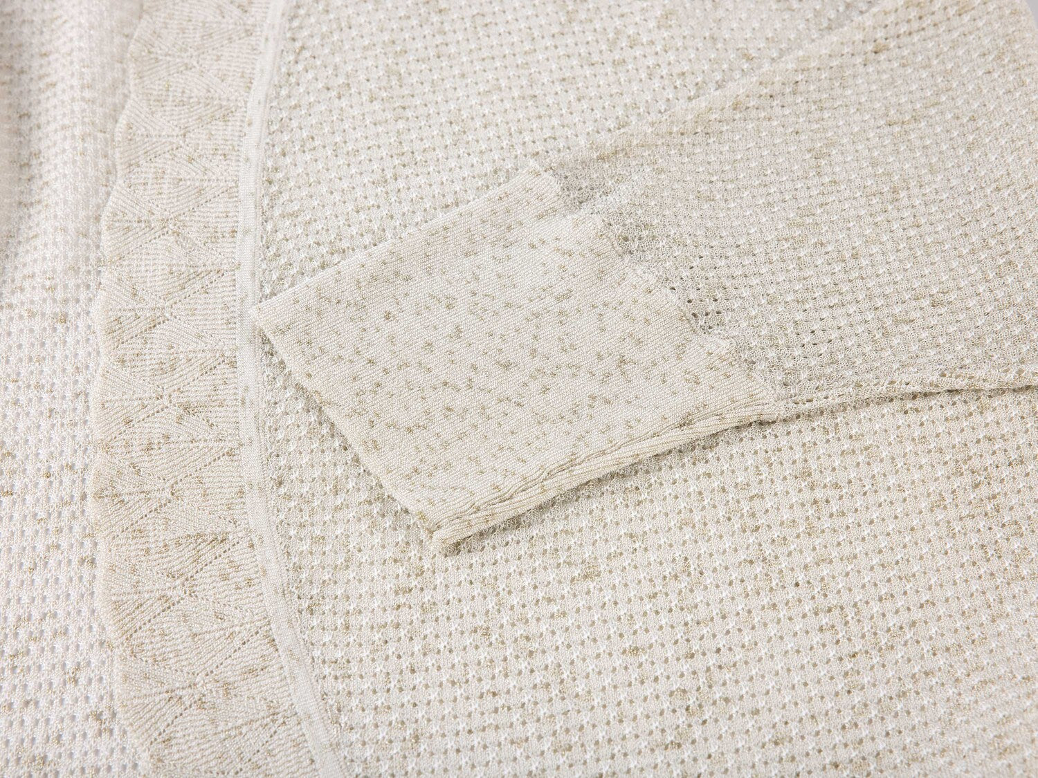 Knit Cardigan with Silk Blend | Golden