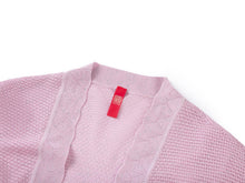 Knit Cardigan with Silk Blend | Pink