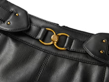 High-Waisted Leather Skirt | Black